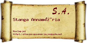 Stanga Annamária névjegykártya
